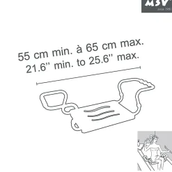 MSV Grand siège de baignoire extensible 5070cm Gris Max 120kg