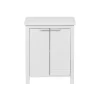 Mobili Rebecca Mueble de Salle de Bains Moderne 2 Portes et 2 étagères MDF blanc Rebecca Mobili
