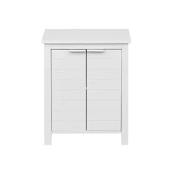 Mobili Rebecca Mueble de Salle de Bains Moderne 2 Portes et 2 étagères MDF blanc Rebecca Mobili