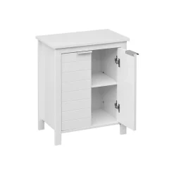 Mobili Rebecca Mueble de Salle de Bains Moderne 2 Portes et 2 étagères MDF blanc Rebecca Mobili