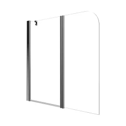 Kiamami Valentina Mur au-dessus de la baignoire 1 porte fixe + 1 porte pivotante 140cm réversible