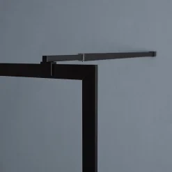 Mur d'accès en verre transparent de 120 cm avec cadre noir