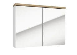 Naturel Armoire à miroir Stilla 80x60 cm blanc (STILLAE08001)