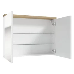 Naturel Armoire à miroir Stilla 80x60 cm blanc (STILLAE08001)