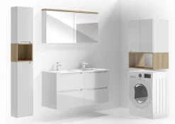 Naturel Armoire à miroir Stilla 60x60 cm blanc (STILLAE06016)