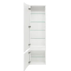 Naturel Meuble colonne suspendue salle de bain strié Savona 40,2x157x21,7 cm blanc brillant (SAVONAV40BI)
