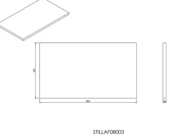 Naturel Plan Stilla 80x2,5x46 cm marron (STILLAF08003)