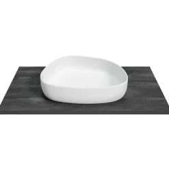 Naturel Plan Stilla 60x2,5x46 cm noir (STILLAF06009)* Plan De Travail Salle De Bains