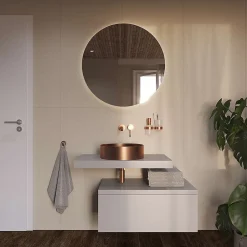 Naturel plan vasque 80x8x50 cm, blanc mat (DO8050BM)* Plan De Travail Salle De Bains