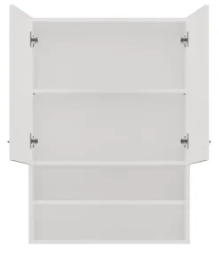 Autres NELLIO - Armoire de toilette murale - Meuble Salle de bain à suspendre - 64x30x90 cm - Rangement