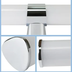 Nettlife Applique miroir LED 8W chrome étanche IP44 40CM blanc neutre 4000K* Miroir Grossissant Lumineux