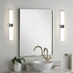 Nettlife Applique miroir LED 8W chrome étanche IP44 40CM blanc neutre 4000K* Miroir Grossissant Lumineux