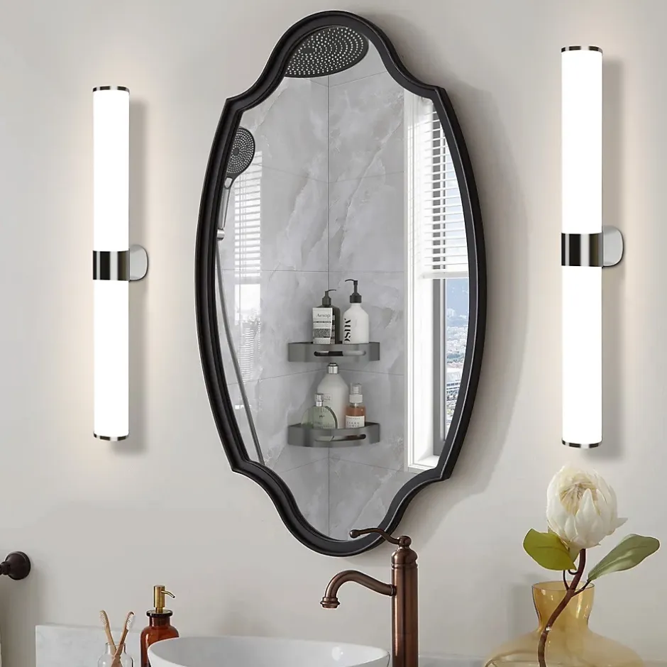 Nettlife Applique miroir LED 15W 60CM Chrome Etanche IP44 Blanc neutre 4000K Moderne