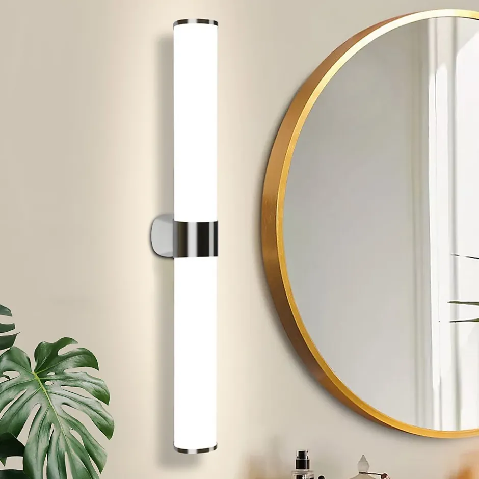 Nettlife Applique miroir LED 15W 60CM Chrome Etanche IP44 Blanc neutre 4000K Moderne