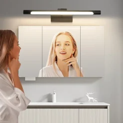 Nettlife Lampe à miroir LED salle de bain 6W blanc neutre 4000K pinçable Applique murale chrome* Miroir Grossissant Lumineux