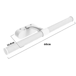 Nettlife LED Lampe Miroir 4000K IP44 8W 60CM Blanc Neutre Lampe Murale Moderne Étanche* Miroir Grossissant Lumineux