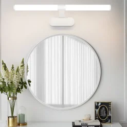 Nettlife LED Lampe Miroir 4000K IP44 8W 60CM Blanc Neutre Lampe Murale Moderne Étanche* Miroir Grossissant Lumineux