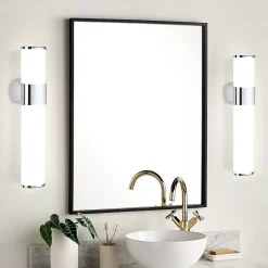 Nettlife Lot 2 Lampes Miroir LED 6W 30CM IP44 Blanc Neutre 4000K Salle de Bain Chrome Moderne