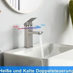 Nettlife robinet d'évier robinet chaud/froid robinet haute pression en acier inoxydable* Robinet Lavabo Et Vasque