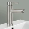 Nettlife robinet d'évier robinet chaud/froid robinet haute pression en acier inoxydable
