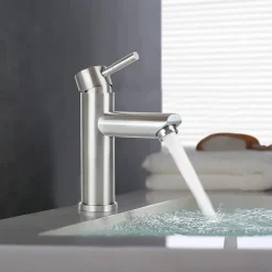 Nettlife robinet d'évier robinet chaud/froid robinet haute pression en acier inoxydable