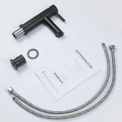 Nettlife robinet d'évier robinet chaud/froid robinet haute pression en acier inoxydable