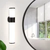 Nettlife 6W 30CM LED Salle de Bain IP44 Blanc Neutre 4000K Lampe Miroir Noir Moderne* Miroir Grossissant Lumineux