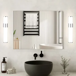 Nettlife 6W 30CM LED Salle de Bain IP44 Blanc Neutre 4000K Lampe Miroir Chrome Moderne