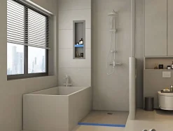 Vente-unique Niche de douche à encastrer et prête à carreler avec 1 étagère - 31 x 91 cm - KLARA* Niche De Salle De Bains
