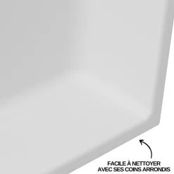 Italbox Niche de Douche Blanc Satiné - 30x60 cm - Rangement Mural Salle de Bain - NOOK