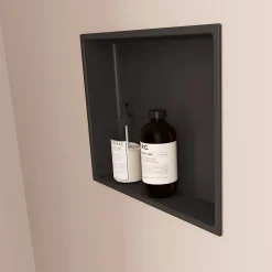 Italbox Niche de Douche Blanc Satiné - 30x30 cm - Rangement Mural Salle de Bain - NOOK* Niche De Salle De Bains