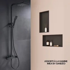 Italbox Niche de Douche Blanc Satiné - 30x30 cm - Rangement Mural Salle de Bain - NOOK* Niche De Salle De Bains