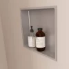 Italbox Niche de Douche Gris Satiné - 30x30 cm - Rangement Mural Salle de Bain - NOOK