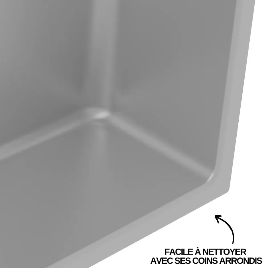 Italbox Niche de Douche Gris Satiné - 30x30 cm - Rangement Mural Salle de Bain - NOOK