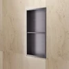 Ledimex Niche de Douche Mural 33 x 63 cm - Rangement Salle de Bain en finition Noir Métal - ARTIC