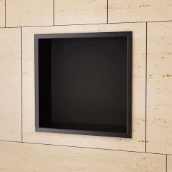 Ledimex Niche de Douche Mural 33 x 33 cm - Rangement Salle de Bain en finition Noir Mat - ATLANTIC* Niche De Salle De Bains