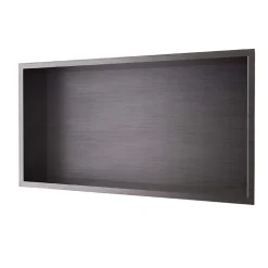 Ledimex Niche de Douche Mural 63 x 33 cm - Rangement Salle de Bain en finition Noir Métal - PACIFIC* Niche De Salle De Bains