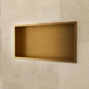 Ledimex Niche de Douche Mural 63 x 33 cm - Rangement Salle de Bain en finition Or Brossé - PACIFIC* Niche De Salle De Bains