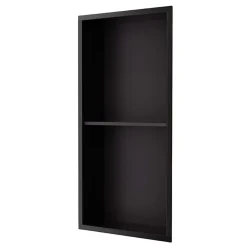 Ledimex Niche de Douche Mural 33 x 63 cm - Rangement Salle de Bain en finition Noir Mat - ARTIC