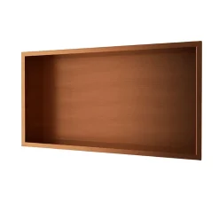Ledimex Niche de Douche Mural 63 x 33 cm - Rangement Salle de Bain en finition Cuivré - PACIFIC