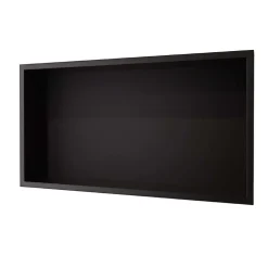 Ledimex Niche de Douche Mural 63 x 33 cm - Rangement Salle de Bain en finition Noir Mat - PACIFIC
