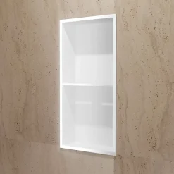 Ledimex Niche de Douche Mural 33 x 63 cm - Rangement Salle de Bain en finition Blanc Satiné - ARTIC* Niche De Salle De Bains