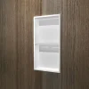 Ledimex Niche de Douche Mural Éclairage Led 33 x 63 cm - Rangement Salle de Bain en finition Blanc Satiné - MARSHALL