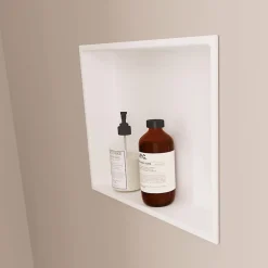 Italbox Niche de Douche Noir Satiné - 30x30 cm - Rangement Mural Salle de Bain - NOOK* Niche De Salle De Bains