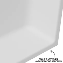 Italbox Niche de Douche Noir Satiné - 30x30 cm - Rangement Mural Salle de Bain - NOOK* Niche De Salle De Bains
