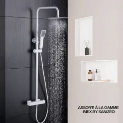 Italbox Niche de Douche Noir Satiné - 30x30 cm - Rangement Mural Salle de Bain - NOOK* Niche De Salle De Bains