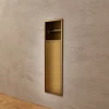 Ledimex Niche de WC 17 x 60 cm - Rangement Mural Encastrable en finition Or Brossé - EGEAN