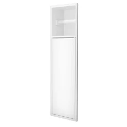 Ledimex Niche de WC 17 x 60 cm - Rangement Mural Encastrable en finition Blanc Satiné - EGEAN