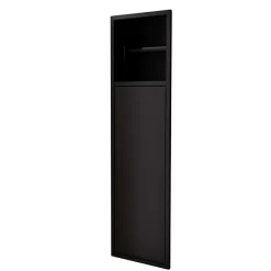 Ledimex Niche de WC 17 x 60 cm - Rangement Mural Encastrable en finition Noir Mat - EGEAN