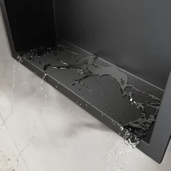 Sirhona Niche inox 600x300x100mm - Encastrée + Bac à douche + Verticale / Horizontale + Noir mat* Etagère Salle De Bains